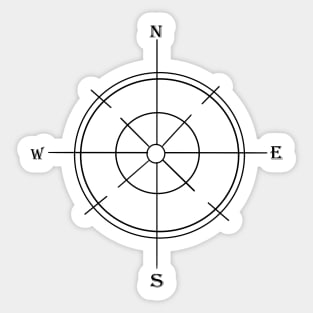 Minimalist compass Sticker